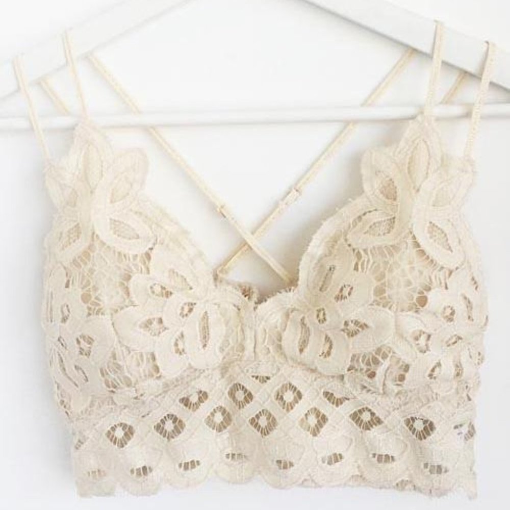 Cream/Beige Lace Bralette